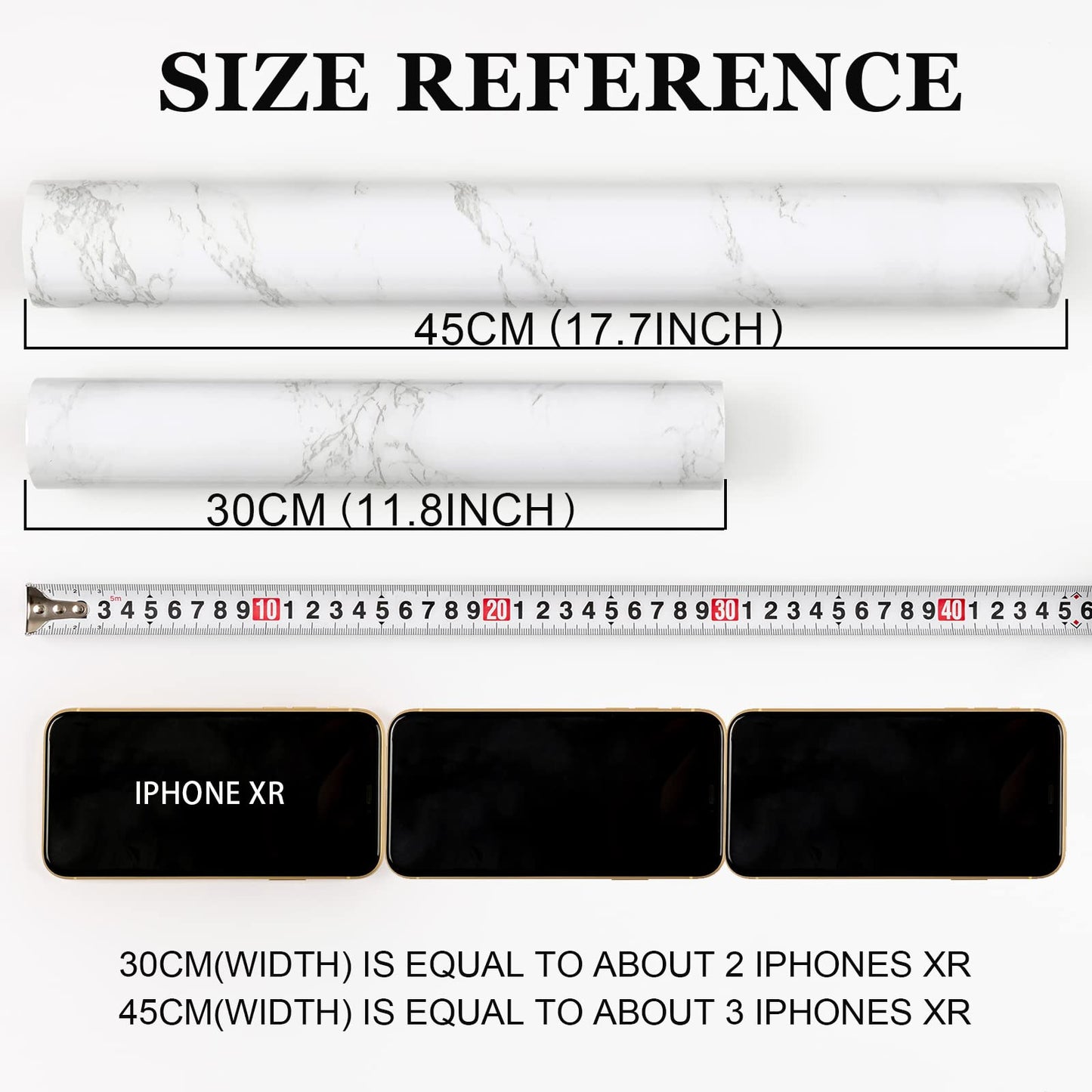 practicalWs Glossy Marble Contact Paper Granite White/Grey Kitchen Countertop Cabinets Furniture Refurbishment Wall Paper Thick Removable Wallpaper Peel and Stick Wall Decor Vinyl Wrap 11.8"x78.7"