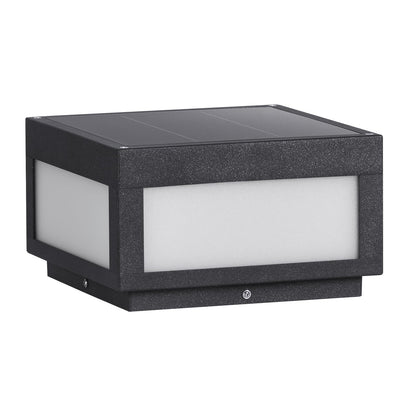 PAKEDANDUN Solar Post Lights Outdoor, 9.84" Solar Pillar Lights Outdoor, IP54 Waterproof Column Light Outside with E26 Bulb, 3000K LED Post Lamp Dusk to Dawn, Modern Pillar Light for Patio Garden