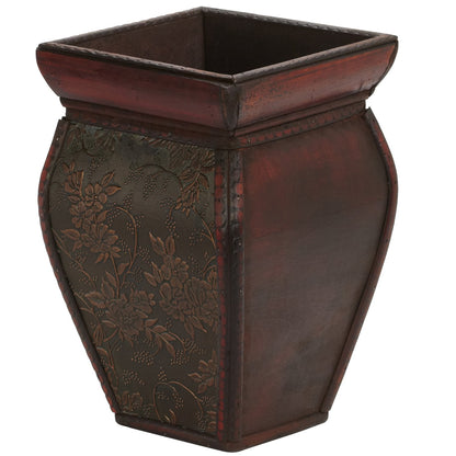 Nearly Natural 0523 Square Planters with Rim (Set of 4) Brown