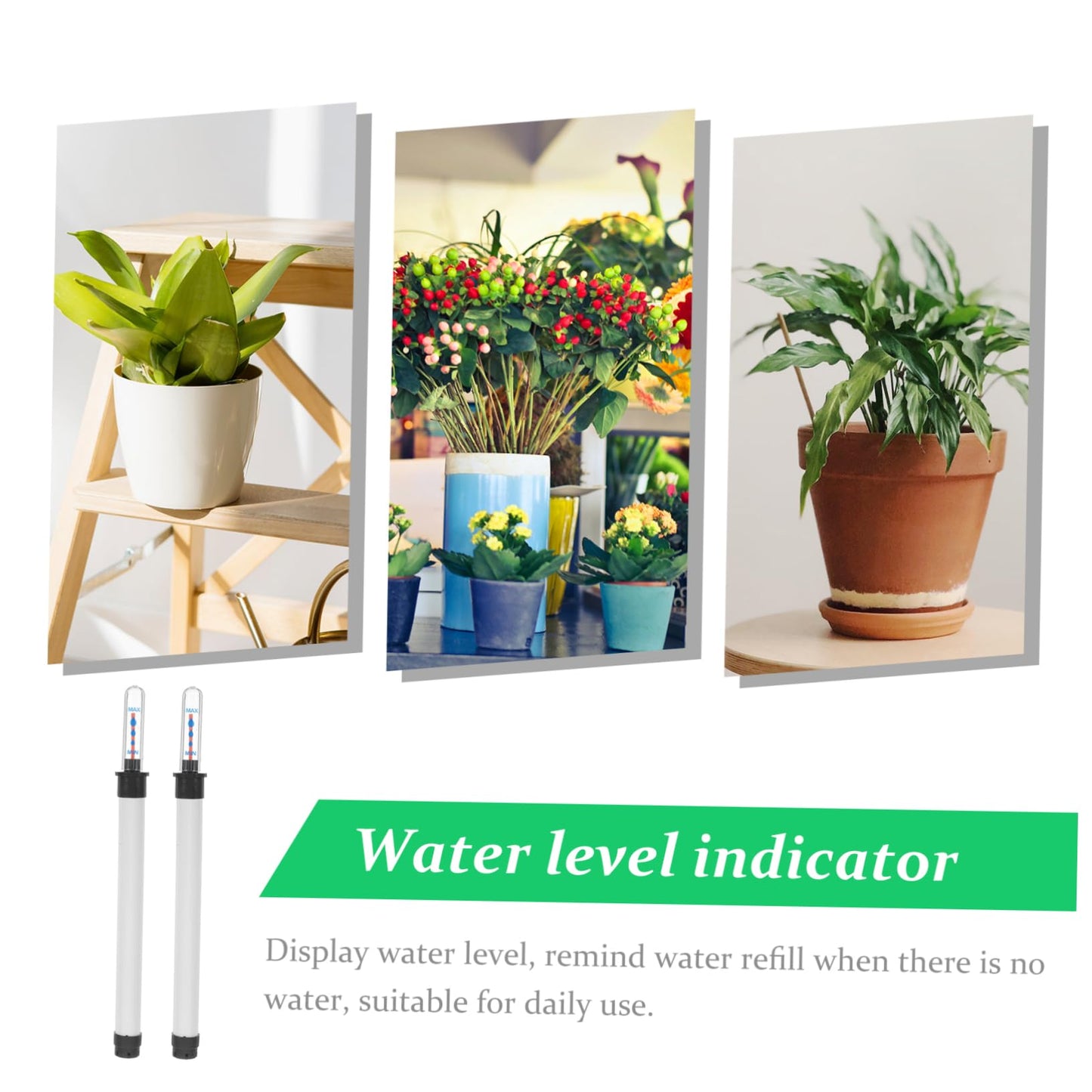 Housoutil Plant Level Indicators 2pcs Water Level Gauge Buoy Plant Water Reminder Weatherproof for Use