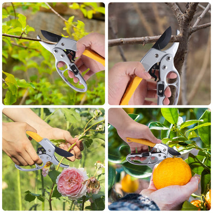 MEPEREZ Premium German-Made Pruning Shears – Ergonomic, Heavy-Duty Hand Pruners Designed for Precision Cutting of Plants; Ideal for Gardeners and Individuals with Arthritis or Reduced Hand Strength
