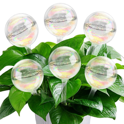Hdagbnn 6 Pack Large Plant Watering Globes,Iridescent Rainbow Glass Self-Watering Bulbs,Watering Globe Planter Insert for Indoor & Outdoor Plants,DIY,Flowerpot,Hanging Plants,Home Garden