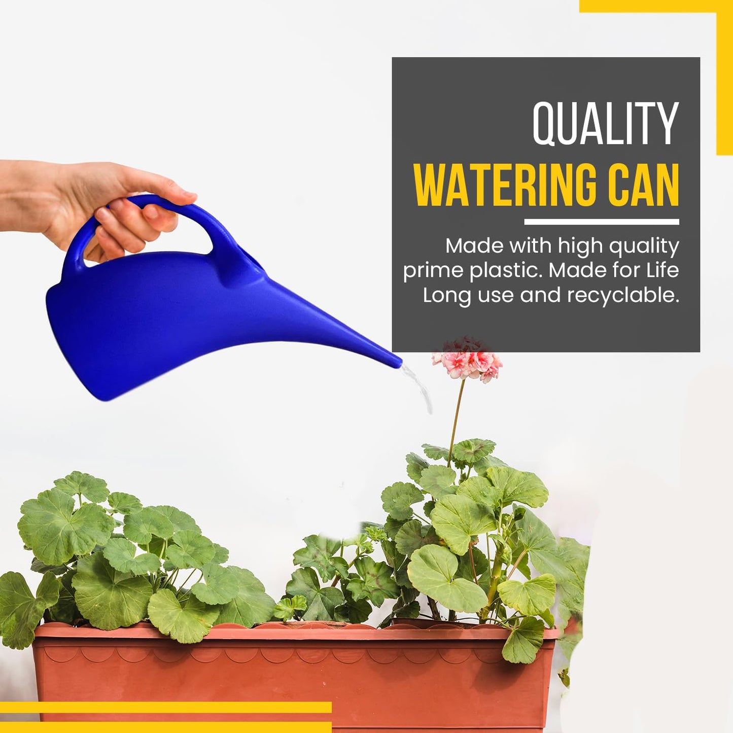 KP KOOL PRODUCTS Watering Can 1/2 Gallon - Small Watering Can for Indoor Plants - Outdoor Watering Can - Blue Plant Waterer - Plastic Watering Can for Garden - 1 Pack