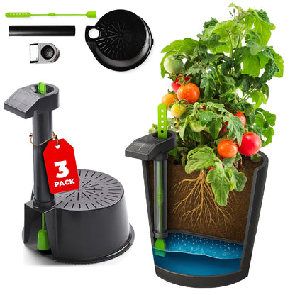 GroBucket Self Watering Planter Insert w/LifeTested Technology, Water Reservoir & Level Indicator - Turn Any 5-Gal Bucket into a DIY, Portable Automatic Container Indoor-Outdoor Garden, 3-Pack