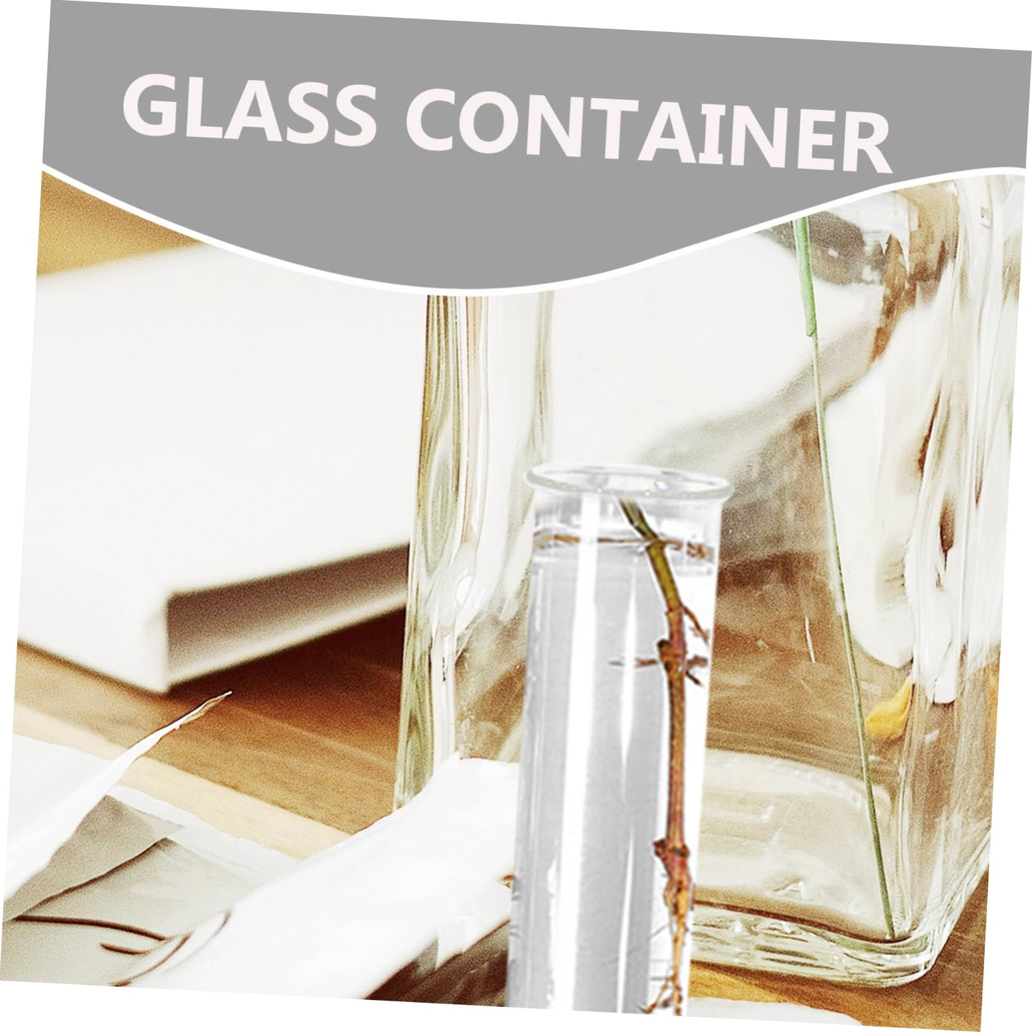 HOLIDYOYO 4pcs Hydroponic Glass Test Tube Planter Elegant Terrarium Flower Vase for Decor Container for Plant Propagation and Display