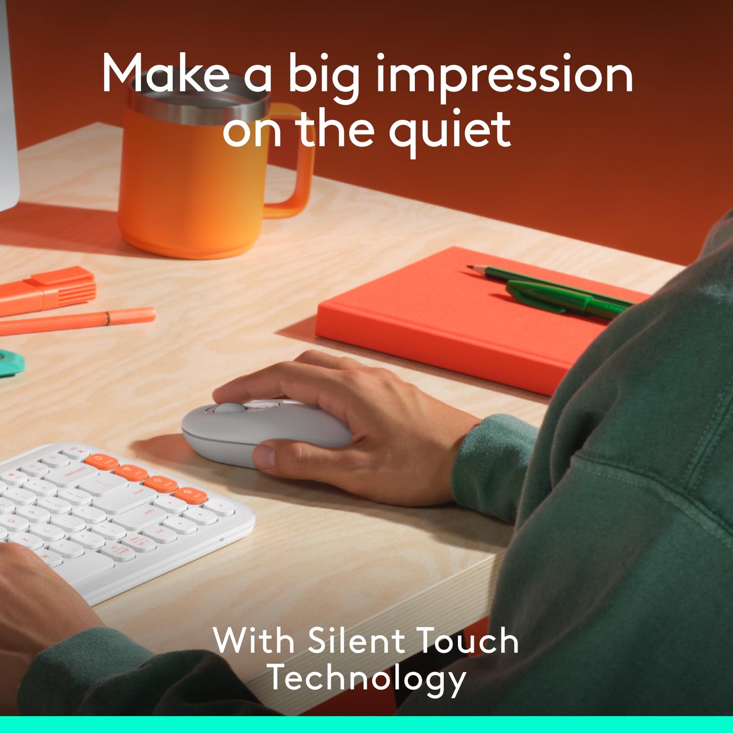 Logitech POP Mouse, Wireless Mouse with Customizable Emojis, SilentTouch Technology, Precision/Speed Scroll, Compact Design, Bluetooth, Multi-Device, OS Compatible - Heartbreaker Rose