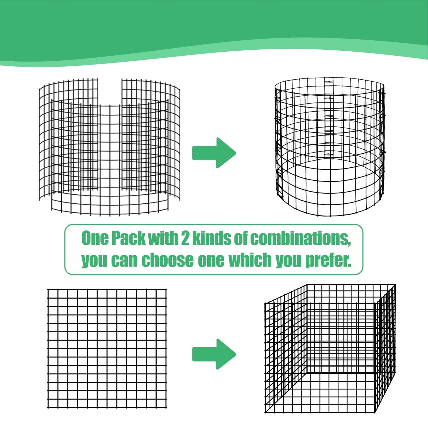 Eunika 18 Pcs Round Plant Protector from Animals, 6 Pack 12" x 12" Metal Mesh to Keep Animals Out Wire Plant Protectors for Rabbits Chicken Bunny Barricades for Garden Vegetable Flowers Protection