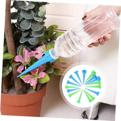 Yardwe Auto Watering Device 16pcs Plastic Drip Irrigation Kit Plant Watering System No Bottles Save Water Perfect for Indoor/Outdoor