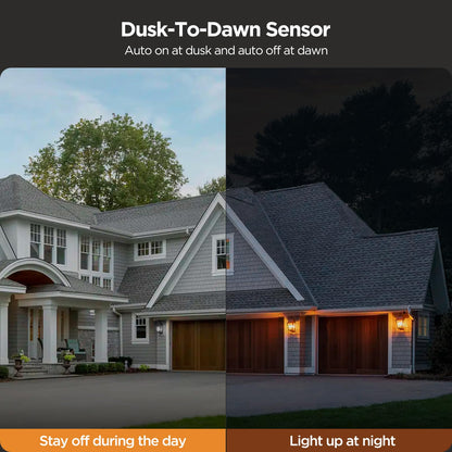 Vicstone Upgraded Dusk to Dawn LED Flame Light Bulbs Outdoor, 4 Modes Flickering Light Bulbs with Upside Down Effect, E26 Fire Bulb for Halloween Christmas Party Patio Porch Home Indoor Decorations, 2