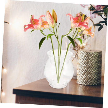 Toyvian Transparent Glass Hydroponic Vase for Plants Arrangement Creative Desktop Terrarium for Flower Display Aquatic Basket for Plants and Stylish Home Decor