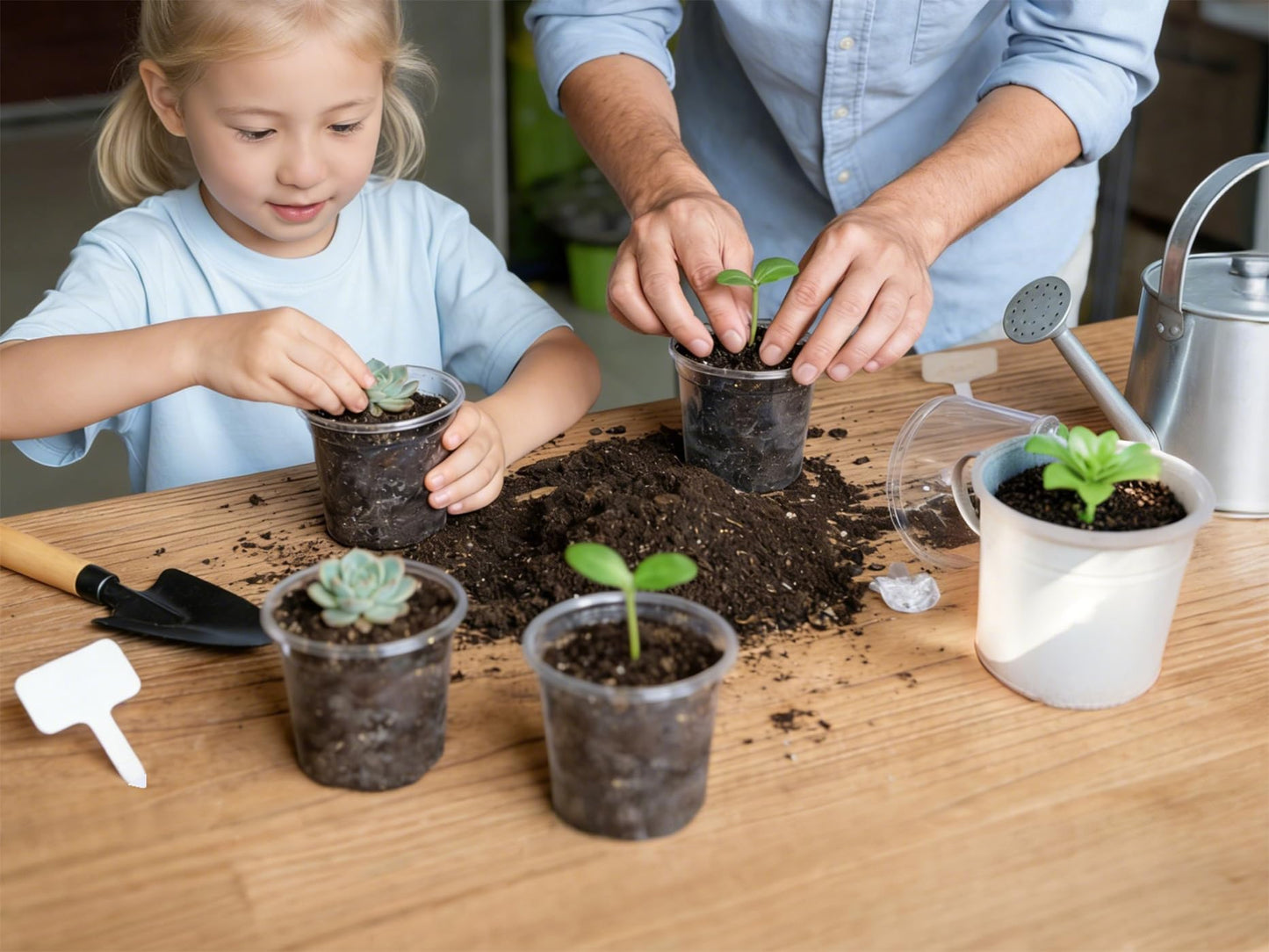 RZOIKZOI 20-Pack Clear Nursery Pots with Saucers (4/5/6/7 Inch)– Transparent Plastic Plant Pots with Drainage Holes and 20 Labels, Assorted Sizes for Seed Starting, Succulents, Indoor and Outdoor Use