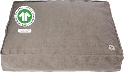 Molly Mutt Jupiter Dog Bed Duvet Cover, GOTS-Certified 100% Cotton Canvas Cover for Dog, Puppy, or Cat Bed, Durable, Washable, and Free of Harmful Chemicals, Medium/Large, 27"x36"x5", Brown