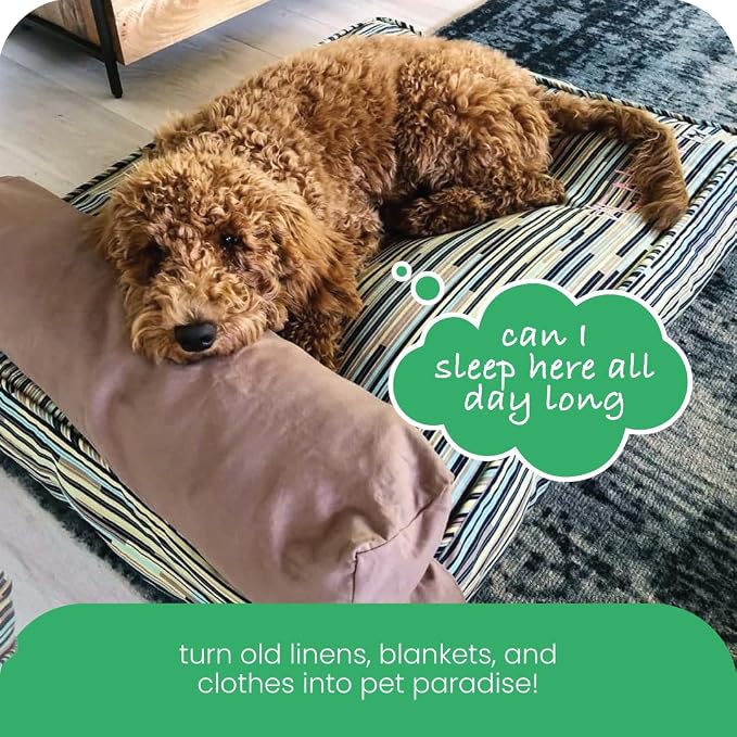 Molly Mutt Small Dog Bed Cover - I Don't Like Mondays Print - Measures 22”x27”x5”- 100% Cotton - Durable - Breathable - Sustainable - Machine Washable Dog Bed Cover