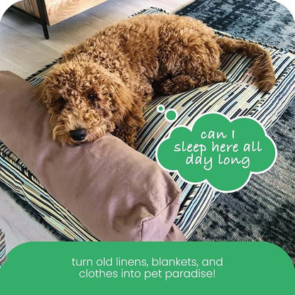 Molly Mutt I Don't Like Mondays Dog Bed Duvet Cover, 100% Cotton Canvas Cover for Dog, Puppy, or Cat Bed, Durable, Washable, and Free of Harmful Chemicals, Medium/Large, 27"x36"x5"