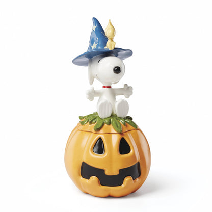 Lenox Candy Dish, The Great Pumpkin Covered Candy Dish, Snoopy on Removable Lid, Porcelain, Halloween Decorations, Halloween Table Decorations, PEANUTS Design, Fall Pumpkin Decor (1 Piece, 10-inch)