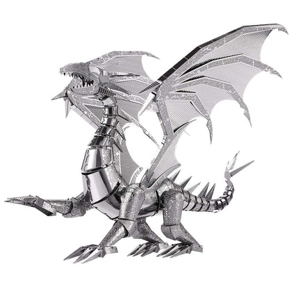 Piececool 3D Metal Puzzle Model Kits- Dragon Flame Metal Building Kit for Adults, Brain Teaser DIY 3D Dragon Puzzles Model Kits for Men, 115 Pcs