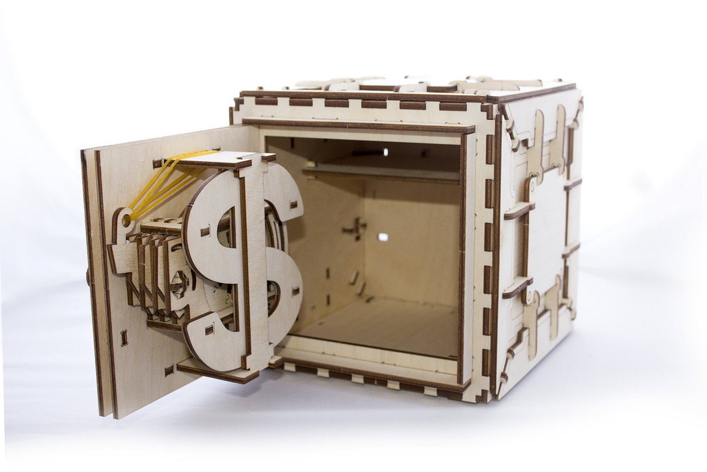 UGEARS Model Safe Kit 3D Wooden Puzzles for Adults - Wooden Model Kits for Adults - Mechanical Safe Puzzle Box, 3D Puzzles for Adult, DIY Wooden Model, Brain Teaser Hobby Gift Set for Fathers Day