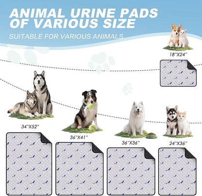Washable Pee Pads for Dogs, 1 Pack Puppy Pads, Super Absorbent & Leakproof with Anti-Slip Bottom for Dog Training, Crates, Car, Pet Pee Pads, and Furniture Protection, 72"x72"