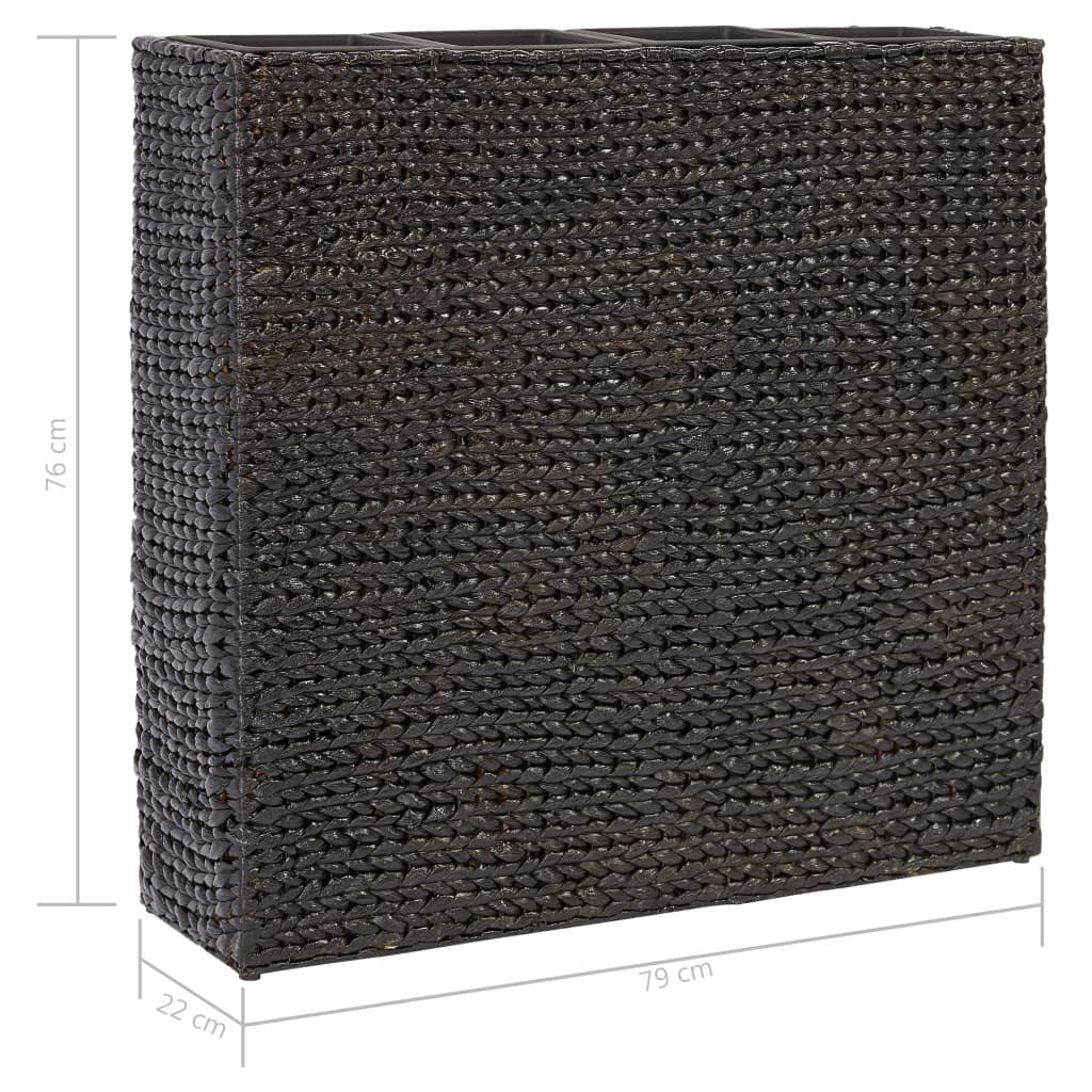 FAMIROSA Garden Raised Bed with 4 Pots Water Hyacinth Black