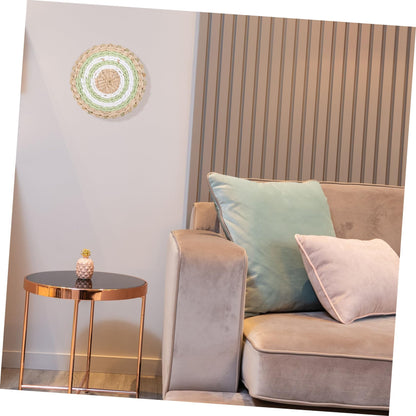 BESTOYARD Nordic Style Straw Wall Decoration 7.79 Inch Woven Hanging Pendant Boho Jute Wall Art for Bedroom Kitchen Home Decor