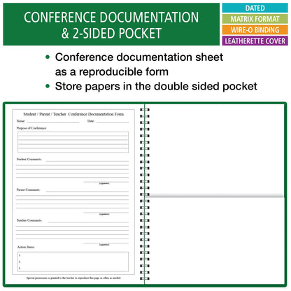 Elan Publishing Company Dated Teacher Lesson Plan 7 Period: Days Horizontally Across The Top Dated for 2026-2027 Academic Year (Green)