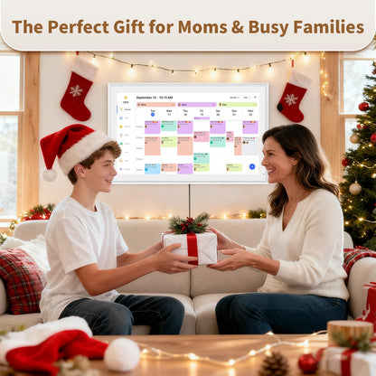 Canupdog 21.5 Inch Digital Calendar, Electronic Planner & Chore Chart with 1920x1080P IPS Touchscreen, Task Rewards System, Interactive Display for Family Schedules Gifts for Women Mom