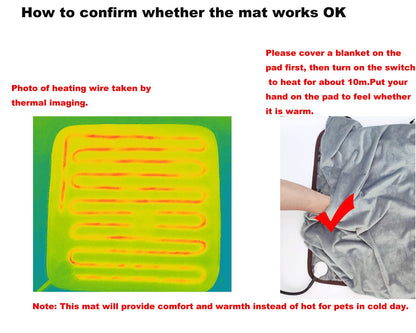 Pet Heating pad Outdoor Small Dog cat Heating pad Heated ped beds for Outside Dogs House Heater Electric Warming pad for Puppies with Timer,Chew Resistant Cord,Easy Clean,Waterproof