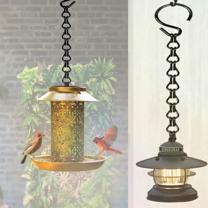 Uarepretty 2Packs 26inch 90lbs Black Heavy Duty Metal Hooks Hanging Chains Hangers for Garden, Balcony, Yard, Kitchen, for Hanging Plant Pots,Planters,Bird Feeder,Lanterns, Billboard Etc.
