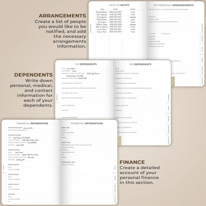 Clever Fox End of Life Planner – Final Arrangements Organizer for Beneficiary, Will Preparation, Last Wishes & Funeral Planning, A5 (Seashell)