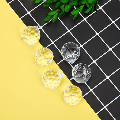 MerryNine 48 Pcs 30mm Clear Crystal Ball Prism Sun Shine Catcher Rainbow Pendants Maker, Hanging Crystals Prisms for Windows, for Feng Shui, for Gift (30mm/1.18" 48pack, 48)