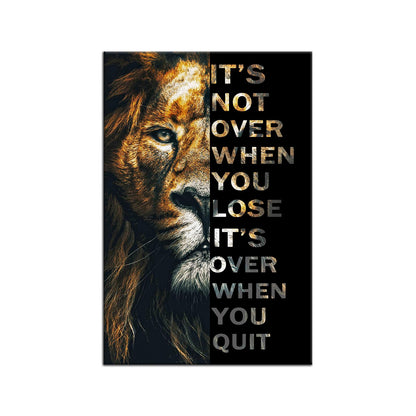 Inspirational Wall Art for Office Quotes Theme Wall Decor for Animal Leopard Motivational Canvas Prints Framed Wall Art for Bathrooms Modern Home Decor Artwork Framed Stretched [12''W x 18''H]