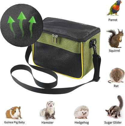 haozaikeji Guinea Pig Carrier Bag Portable Rabbit Travel Bag Breathable Small Animal Outgoing Pouch Hamster Carrier with Pad