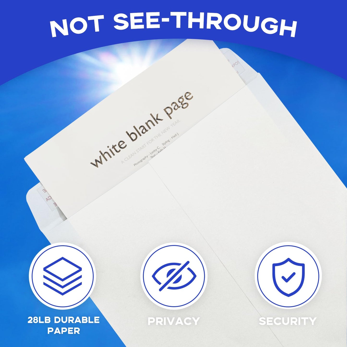 100 White Envelopes 9x12 Self Seal, Goefun Catalog Large Mailing Envelopes 9x12 Letter Size - 80GSM Paper