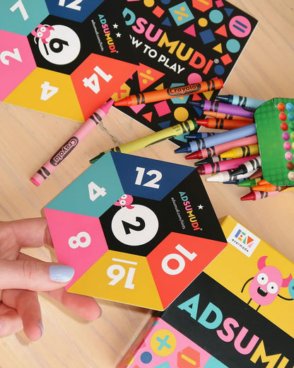 Evermade Adsumudi Math Game - The Monstrously Fun, Smart Game for Kids to Practice Multiplication, Division, Addition and Subtraction - Great for Kids Ages 8-12