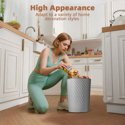 LLNTOU Small Trash Can 3 Pack 1.8 Gallons, Bathroom Trash Can & Garbage Can with 6 Trash Bags, Bedroom Trash Bin & Waste Basket for Office, Bedroom, Living Room, Kitchen, Compact Space