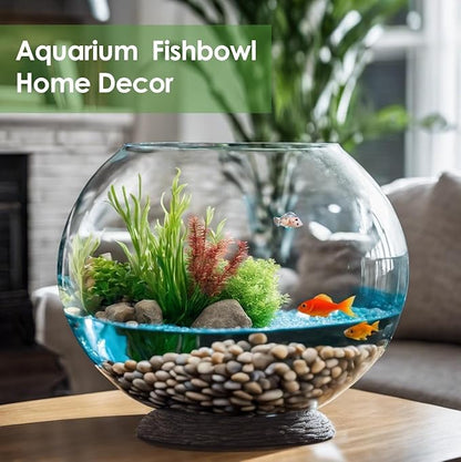 Glass Bubble Vase, 8" Height x 10" Width, Set of 4 Glass Fish Bowl Vase, Bubble Bowl vase for Terrarium, Flower Vase Centerpiece