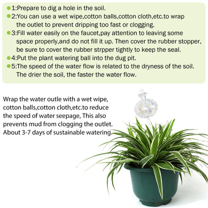 OYSIR 3 PCS Top-Fill Self Watering Globes, Automatic Plant Watering Devices, Transparent Self Watering Planter Insert, Durable Clear Glass Aqua Bulbs for Indoor, Cactus Shape, & Funnel