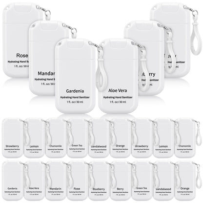 24 Pack Mini Hand Sanitizer Spray Keychain Thank You Hand Sanitizer Mist Travel Size Bulk Employee Appreciation Gift for Coworker Teacher Mother Scent Moisturizing Hydrating for Gym Purse Backpack