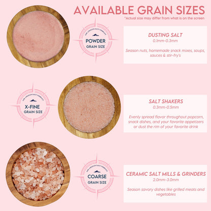 LA SALT CO Kashmir 2.5 Lbs Pink Himalayan Salt Jar, X-Fine | 100% Pure, Food Grade with 84 Trace Minerals | Kosher Certified, Vegan, Non-GMO, & Cruelty-Free