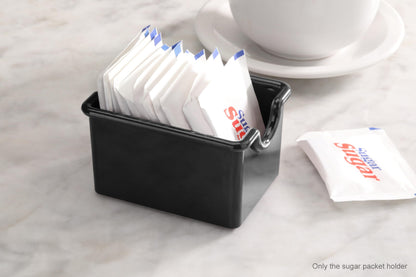 New Star Foodservice Restaurant-Grade Black Plastic Sugar Packet Holder, SAN Material, Set of 24