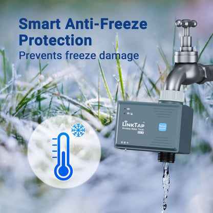 LinkTap G1S Wireless Water Timer (Requires Gateway), Smart Irrigation Hose Faucet Timer, Greater Range Than WiFi Sprinkler Timers, 2 Year Battery Life, Weather Aware, Alexa