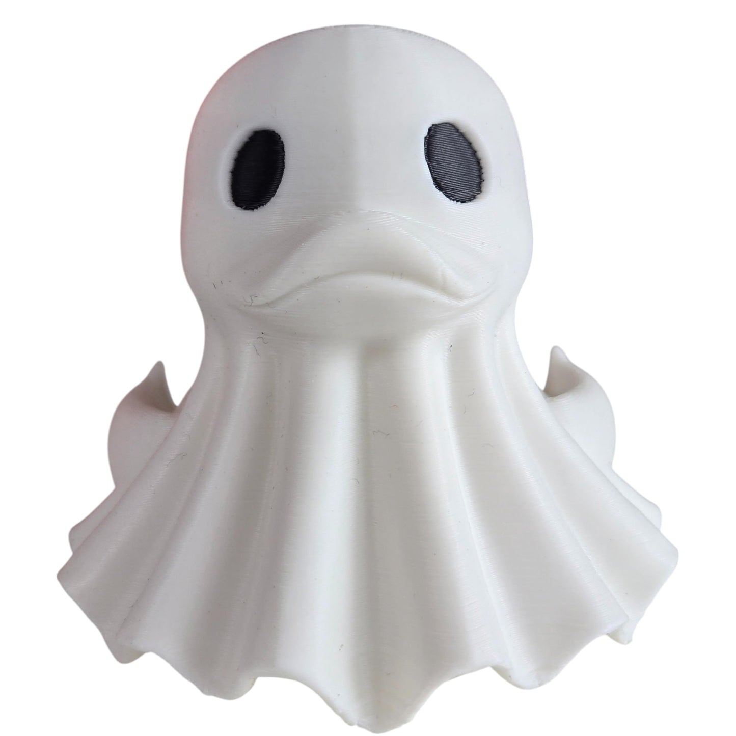Ghost Duck Figurine for Adult Collectors and Halloween Fans - Spooky Gothic Desk Decor Collectible - 3D Printed in Canada