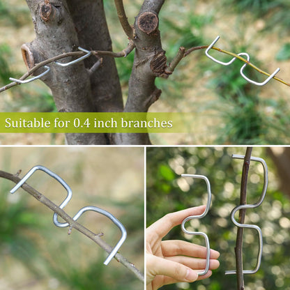 MorningRo 50 Pcs Fruit Tree Limb Spreaders Plant Tying Machine Puller Branch Spreaders Plum Tree Open Angle Pull Branch Stereotyped Tying Bending Farm Tools, M-3.15(Inch), Galvanized