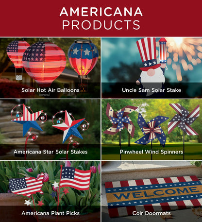 Regal Art & Gift Americana Garden Stake Set of 2, Patriotic Metal Plant Picks, Weather-Resistant Decorative Outdoor Art for Flower Beds and Potted Plants – Flag