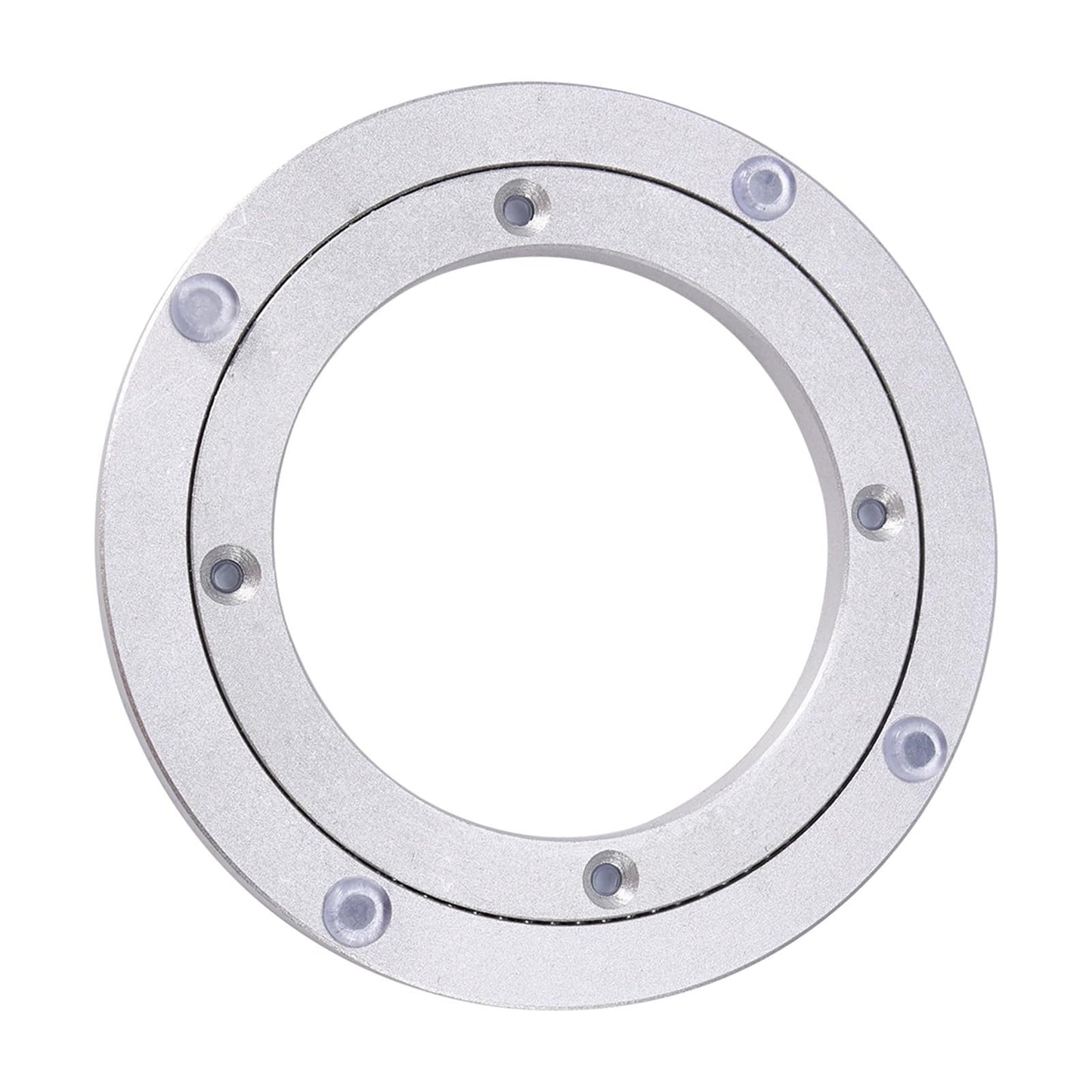 Heavy Duty Aluminium Alloy Rotating Bearing Plate, Round Table Turntable for Dining Cake Display TV Stand, Smooth Swivel Base with Pre Drilled Holes for Easy Mounting (8 inches*H8.5MM)