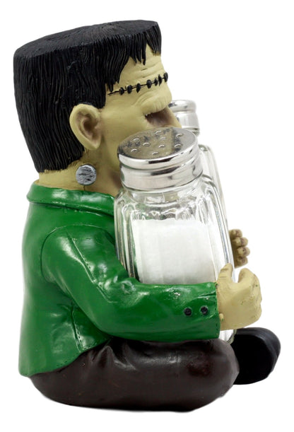 Ebros Gift Creepy Halloween Dr Victor Frankenstein Monster Modern Prometheus Salt And Pepper Shakers Holder Figurine Set 5.25"H