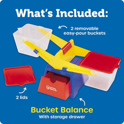 Learning Resources Primary Bucket Balance Teaching Scale - Teacher Supplies, Classroom Must Haves, Preschool Activities, Back to School, Math Manipulatives, Teaching Supplies, Toddler Science