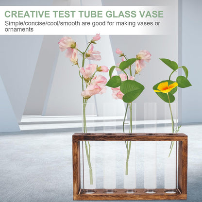 FOMIYES Hydroponic Test Tube Vase Large Glass Planting Container for Water Plants, Glass Terrarium Planter for Home Décor and Indoor Greenery