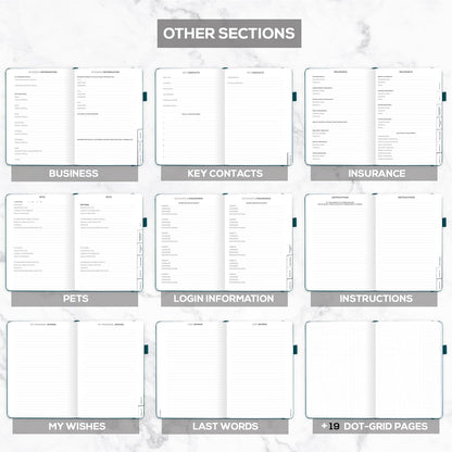 Clever Fox End of Life Planner – Final Arrangements Organizer for Beneficiary, Will Preparation, Last Wishes & Funeral Planning, A4 (Dark Teal)