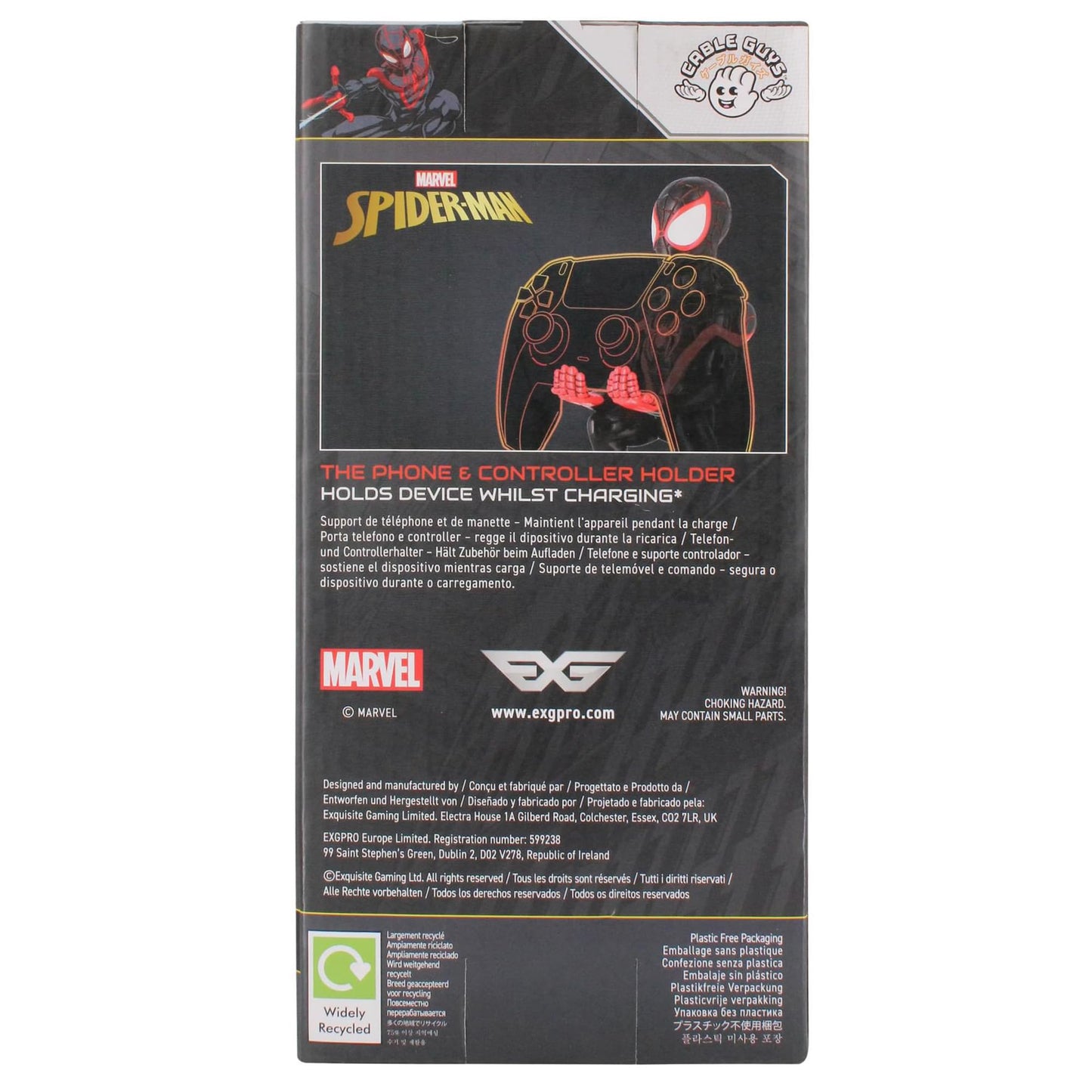 Exquisite Gaming Cable Guy - Marvel Spiderverse: Miles Morales Spiderman - Charging Controller and Device Holder - Toy - Xbox 360